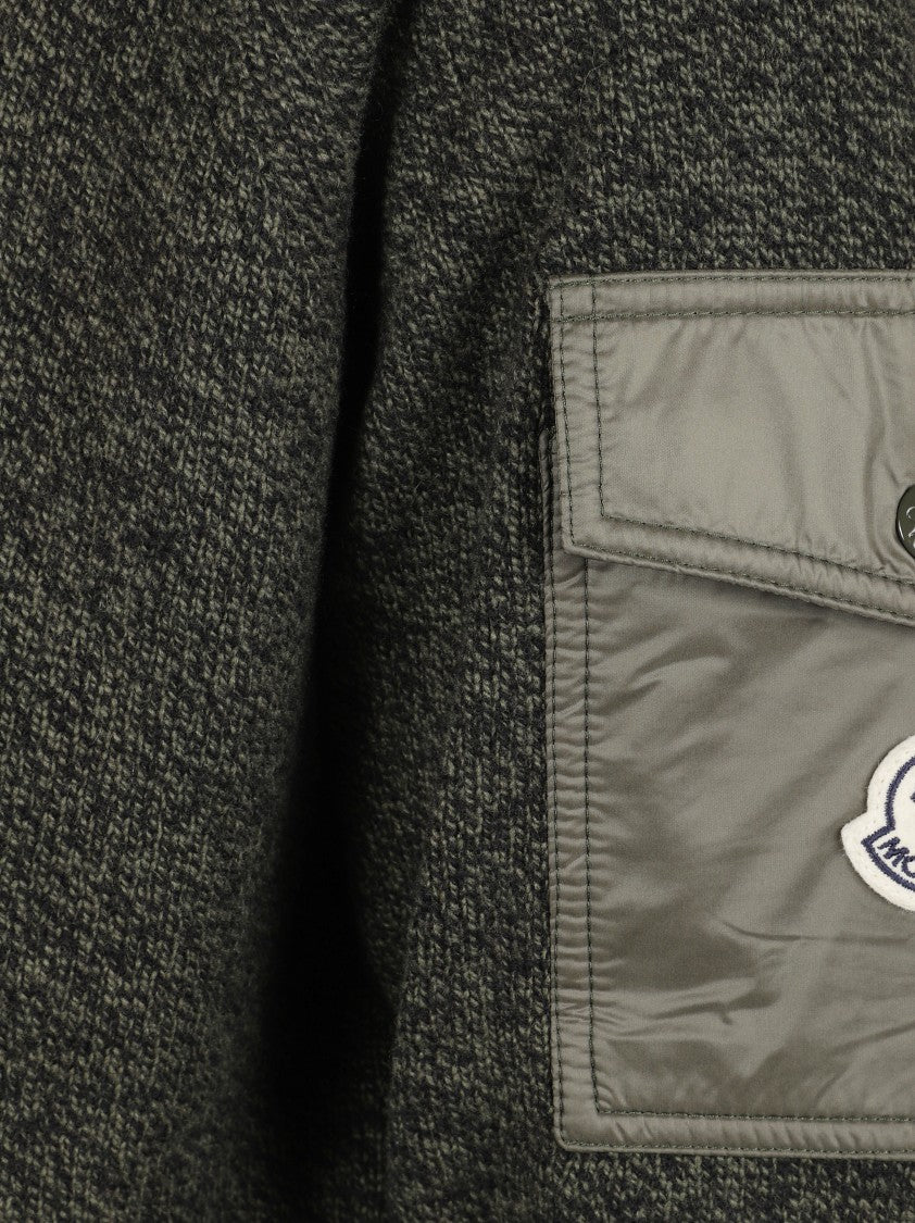 Moncler Textured Knit Sweater With Crew Neckline