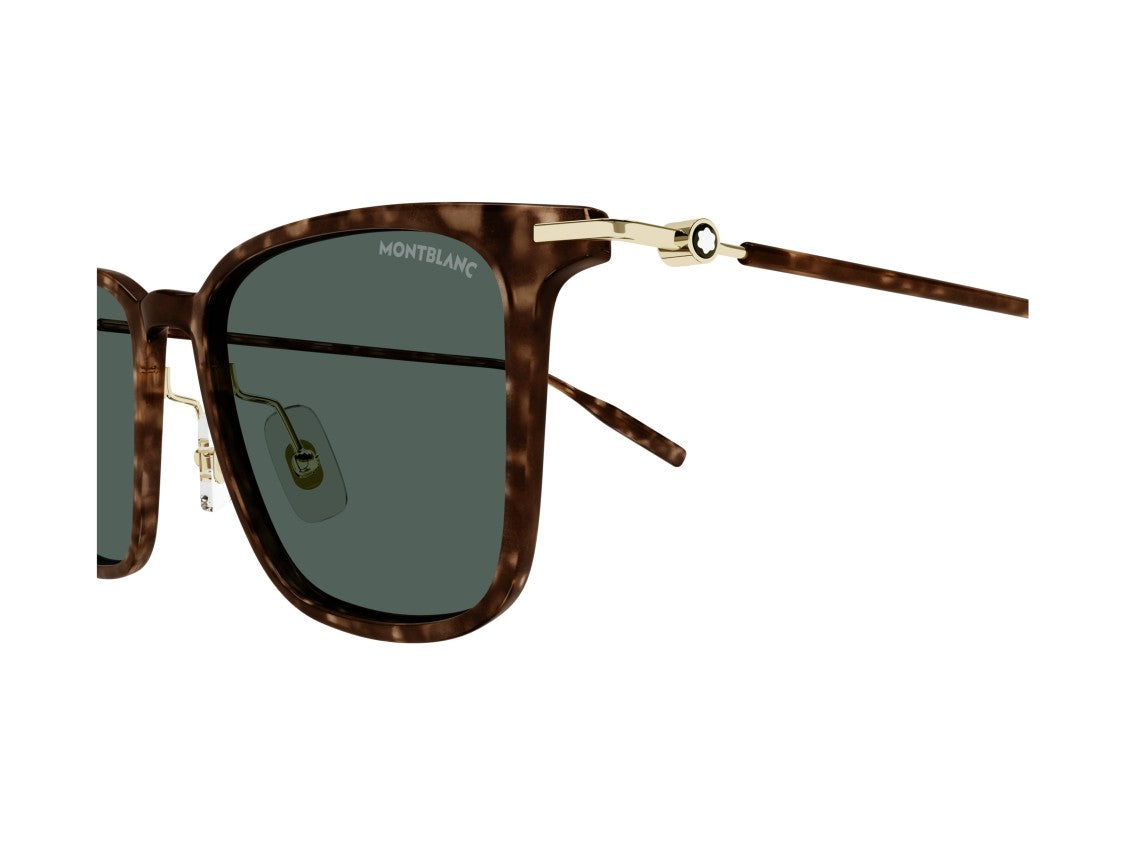Montblanc Gold Mb0354s Tortoiseshell Square Sunglasses