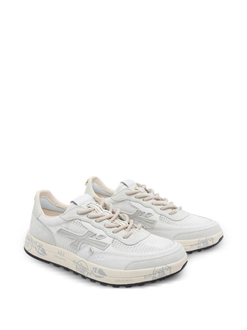 Premiata Mesh Leather Suede Sneakers