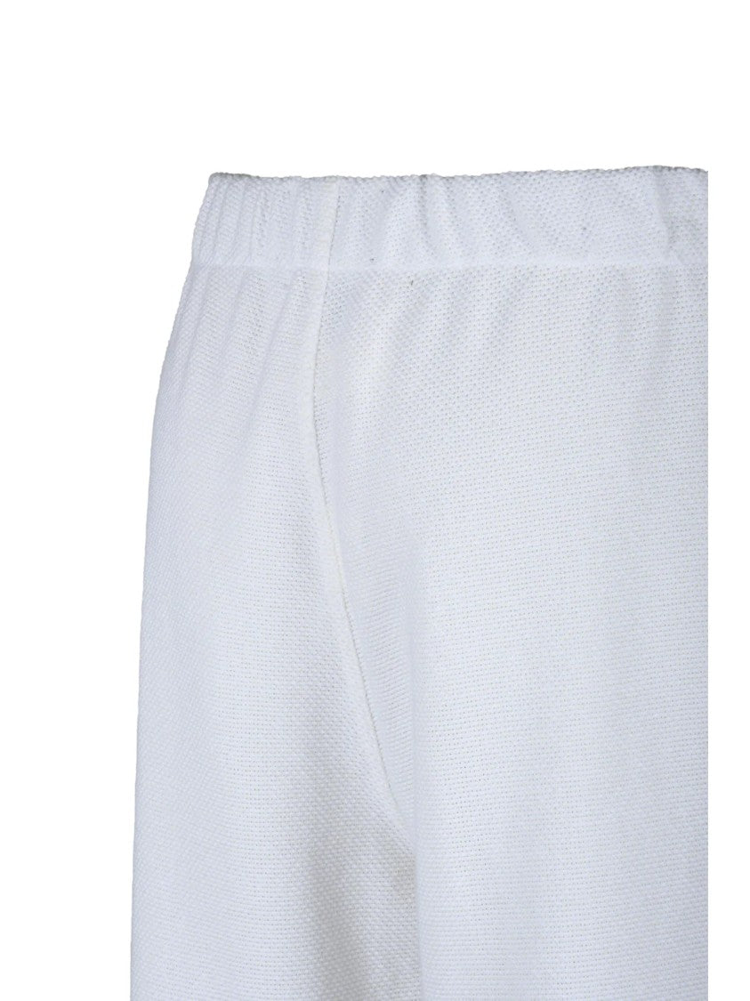 Bruno Manetti White High-Waist Wide-Leg Pants