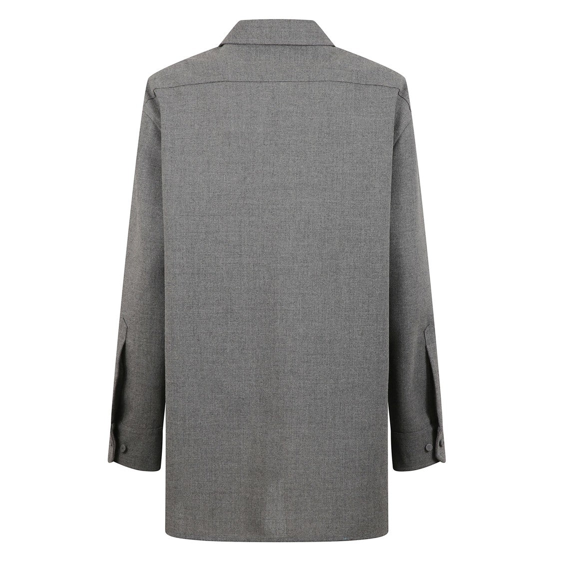 Jil Sander Long Wool Blend Shirt With Beaded Details