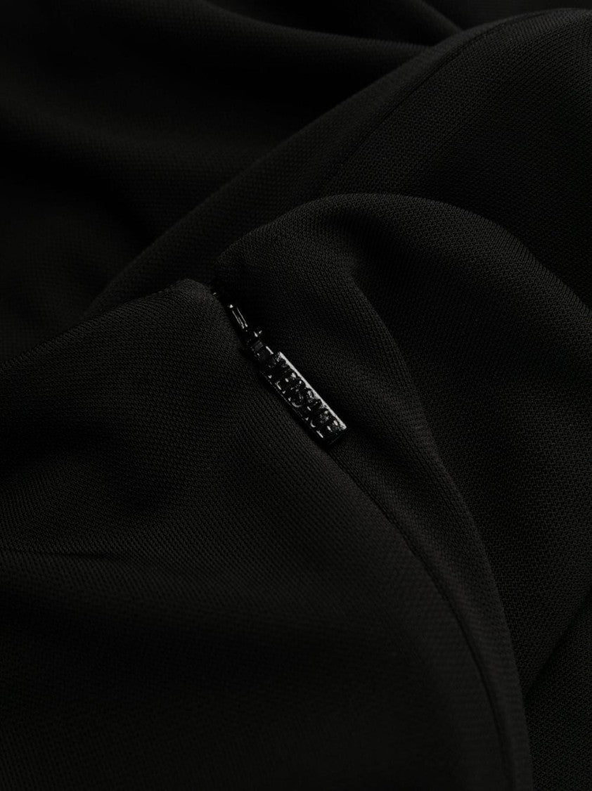 Versace Medusa Head-Motif Fitted Dress In Jet Black