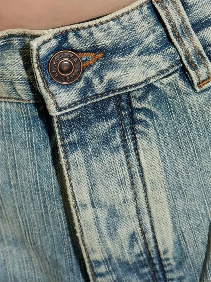 Balenciaga Loose Fit Vintage-Style Denim Pants