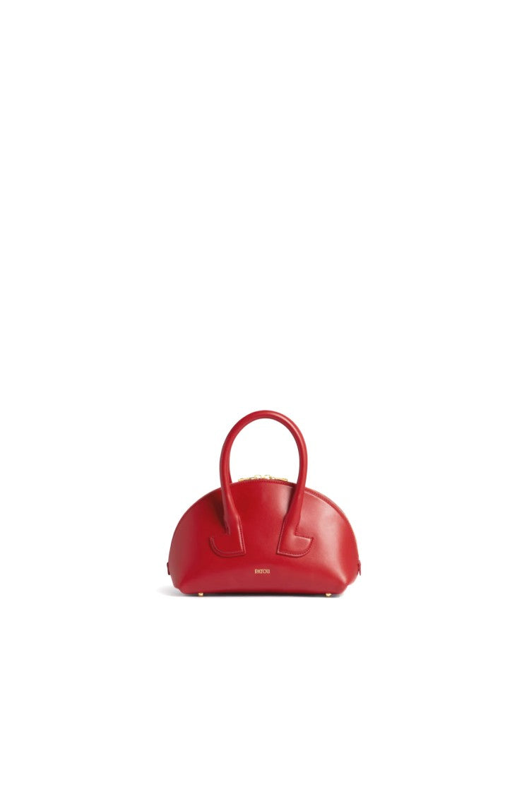 Patou Smooth Leather Bowling Handbag