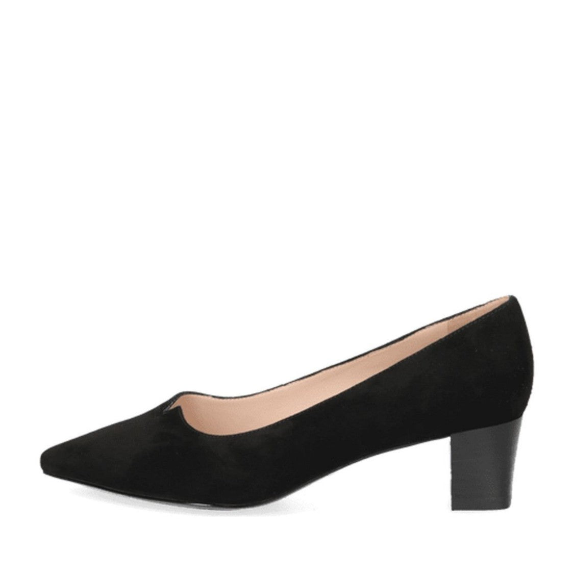 Peter Kaiser Black Pointed Toe Block Heel Leather Dress Pumps