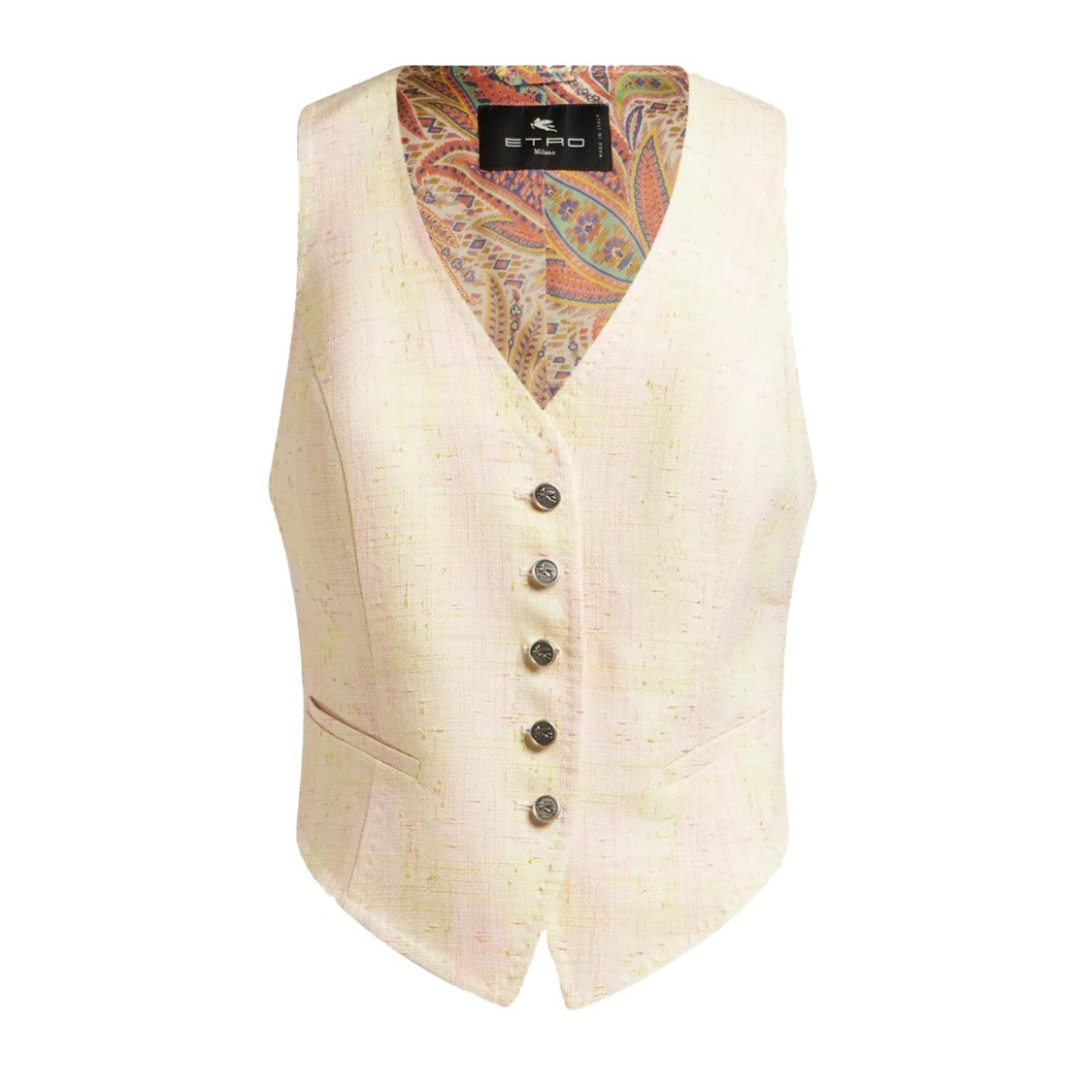 Etro Tailored Vest With Deep V-Neckline And Lining