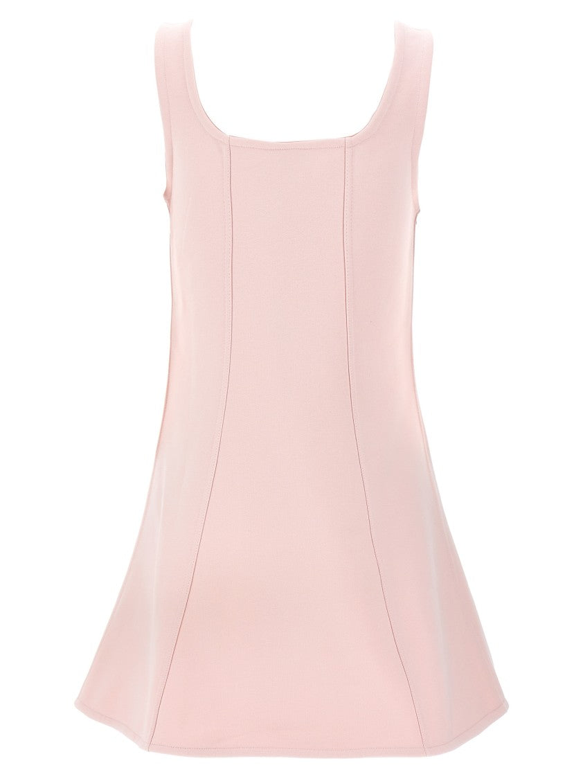 Ganni Relaxed Fit Fleece Cotton Mini Dress