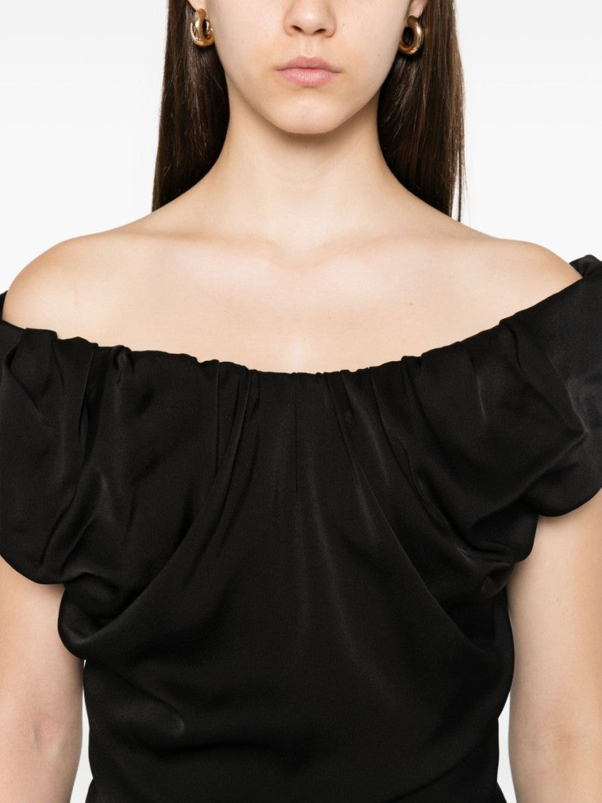 Vivienne Westwood Off-Shoulder Black Maxi Dress