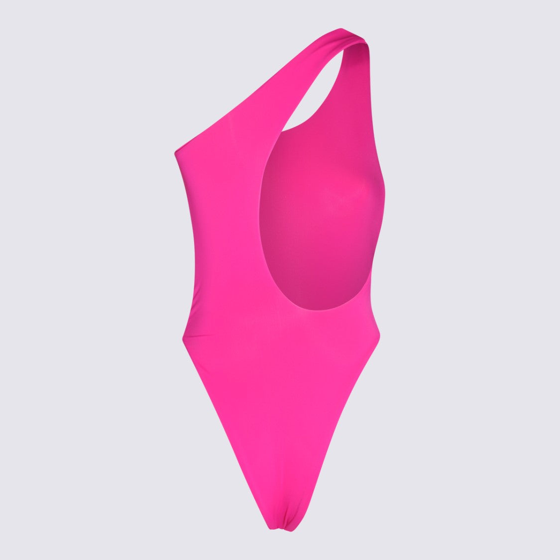 Louisa Ballou One-Shoulder Vibrant Pink Swimsuit