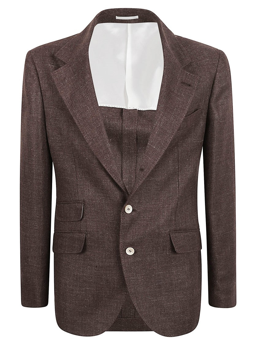 Brunello Cucinelli Classic Tailored Dark Brown Jacket