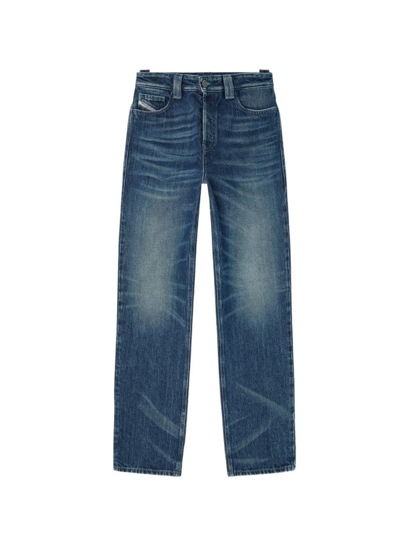 Diesel Subtle Fading Straight-Leg Silk-Nylon Blend Jeans