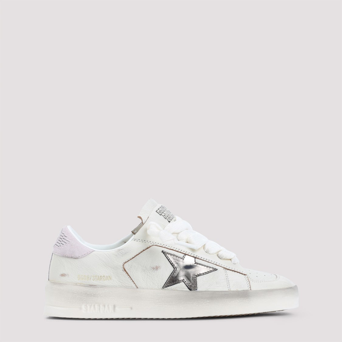 Golden Goose Distressed Leather Low-Top Sneakers With Star Detail