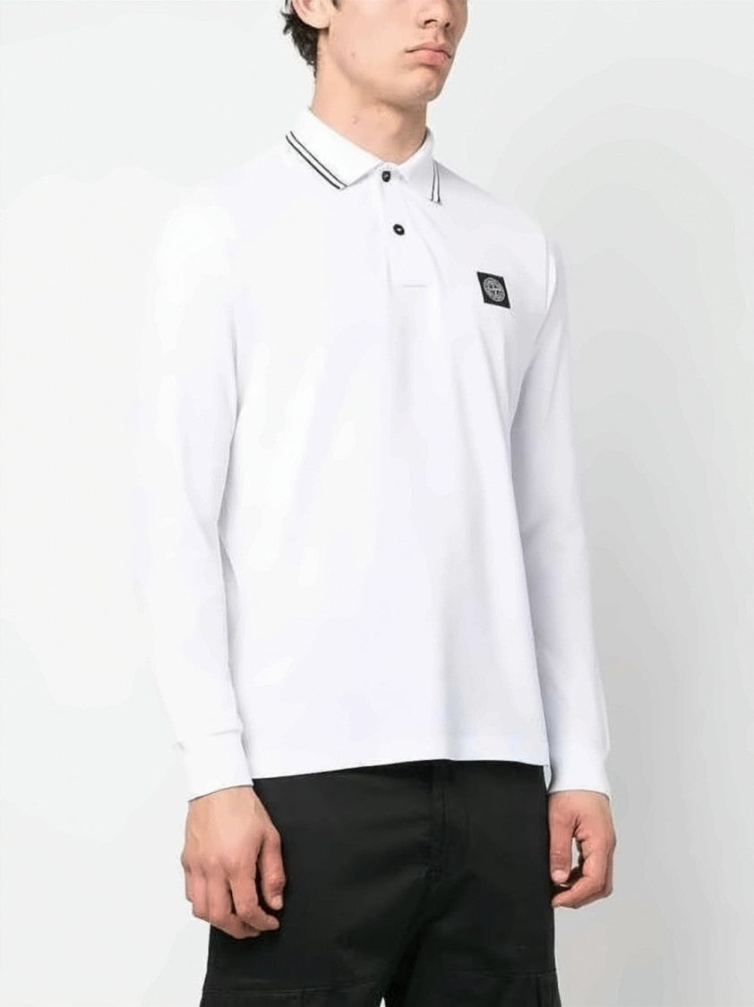 Stone Island Long-Sleeve Polo Shirt With Classic Collar