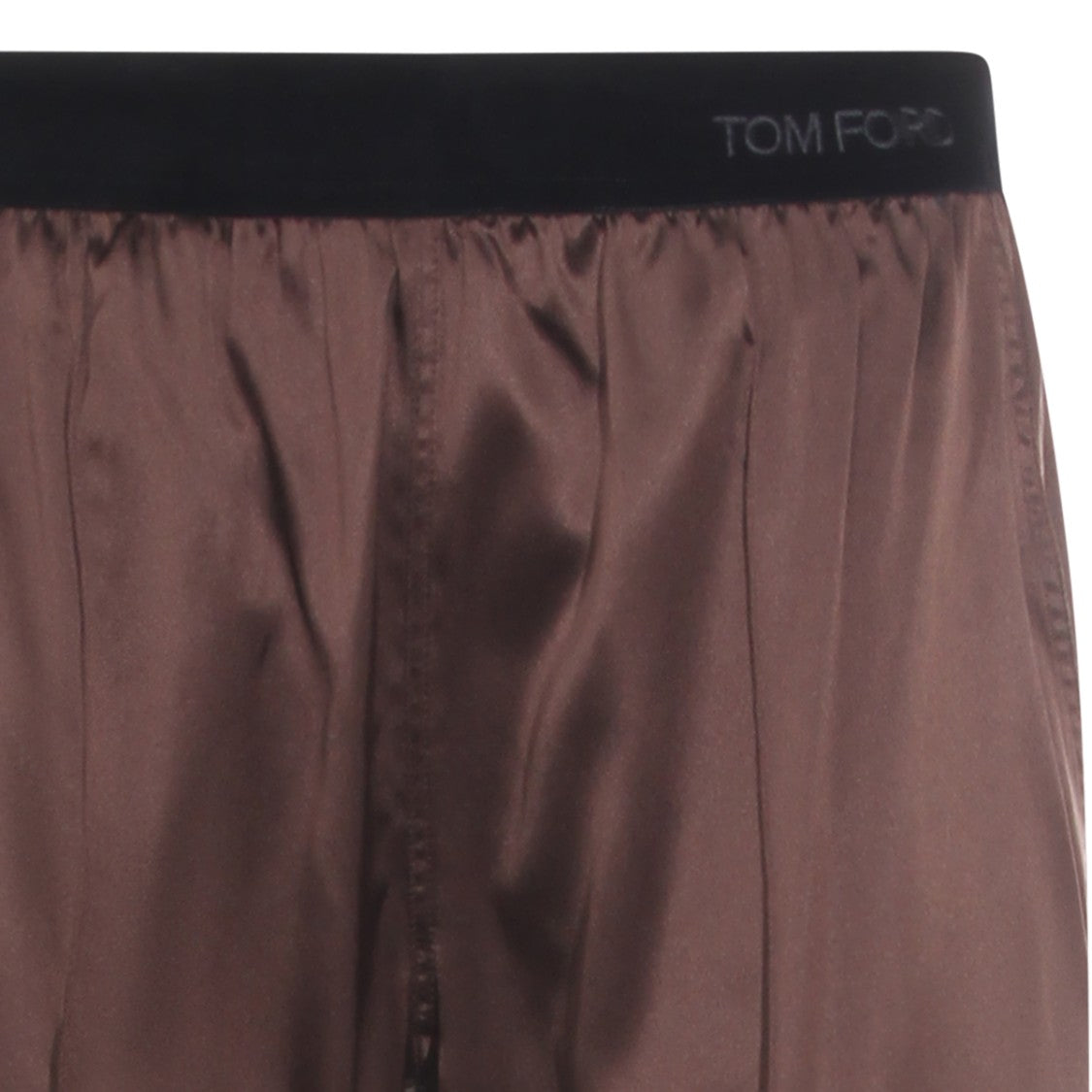 Tom Ford Straight-Leg Trousers In Shiny Brown Fabric