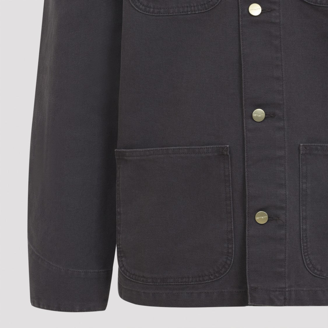 Carhartt Wip Button-Up Utilitarian Jacket With Metallic Snap Buttons
