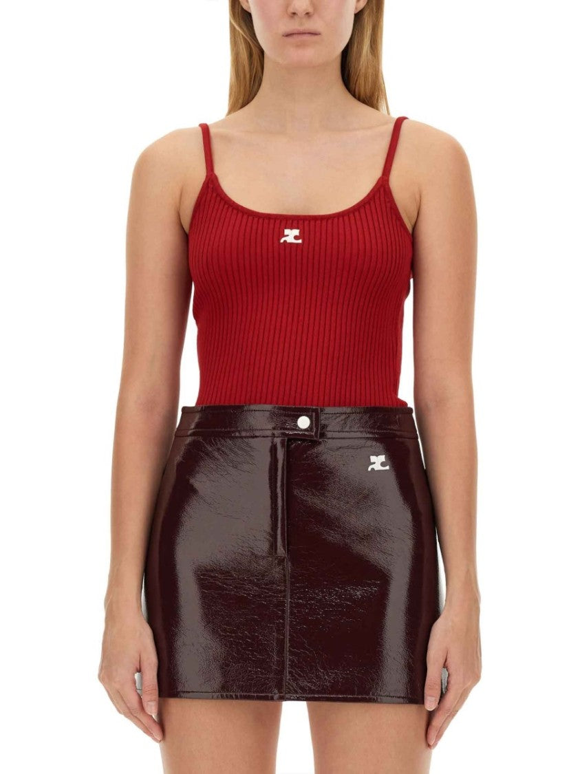 Courrèges "Reedition" Knit Tank Top