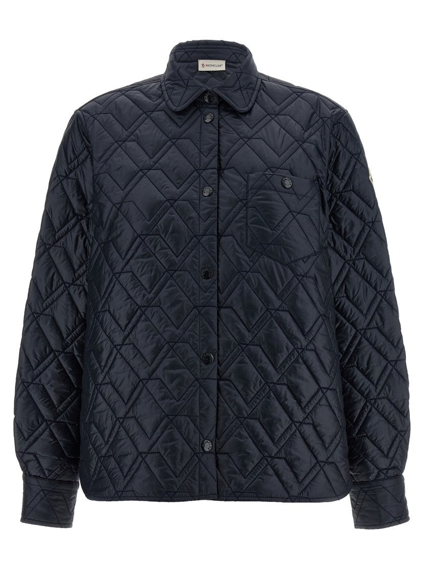 Moncler Diamond Quilted Overshirt With Goose Feather Padding