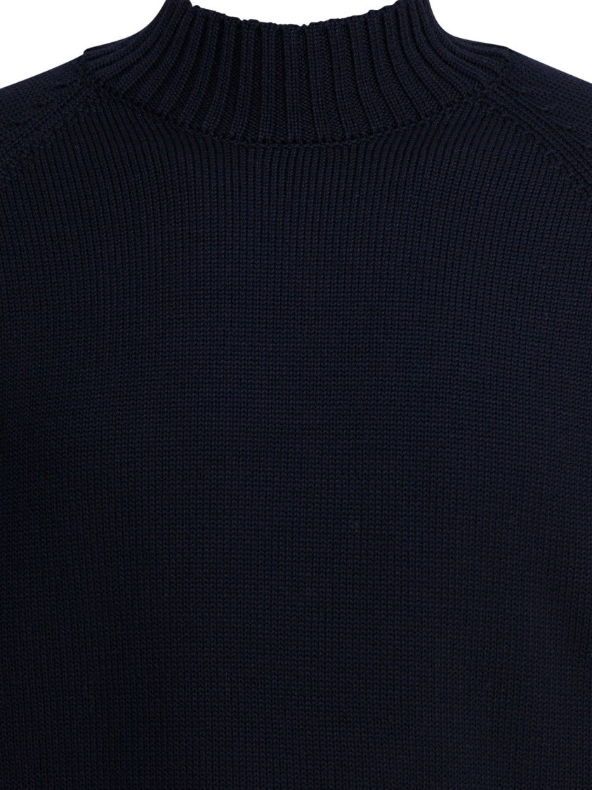 Zanone Classic Ribbed Knit Sweater In Soft Virgin Wool