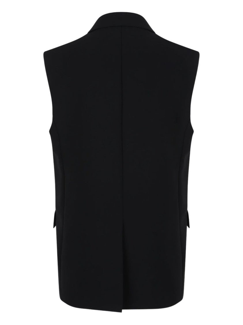 Max Mara Double-Breasted Black Jacket With Peak Lapels