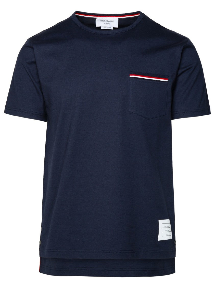 Thom Browne Navy Cotton T-Shirt