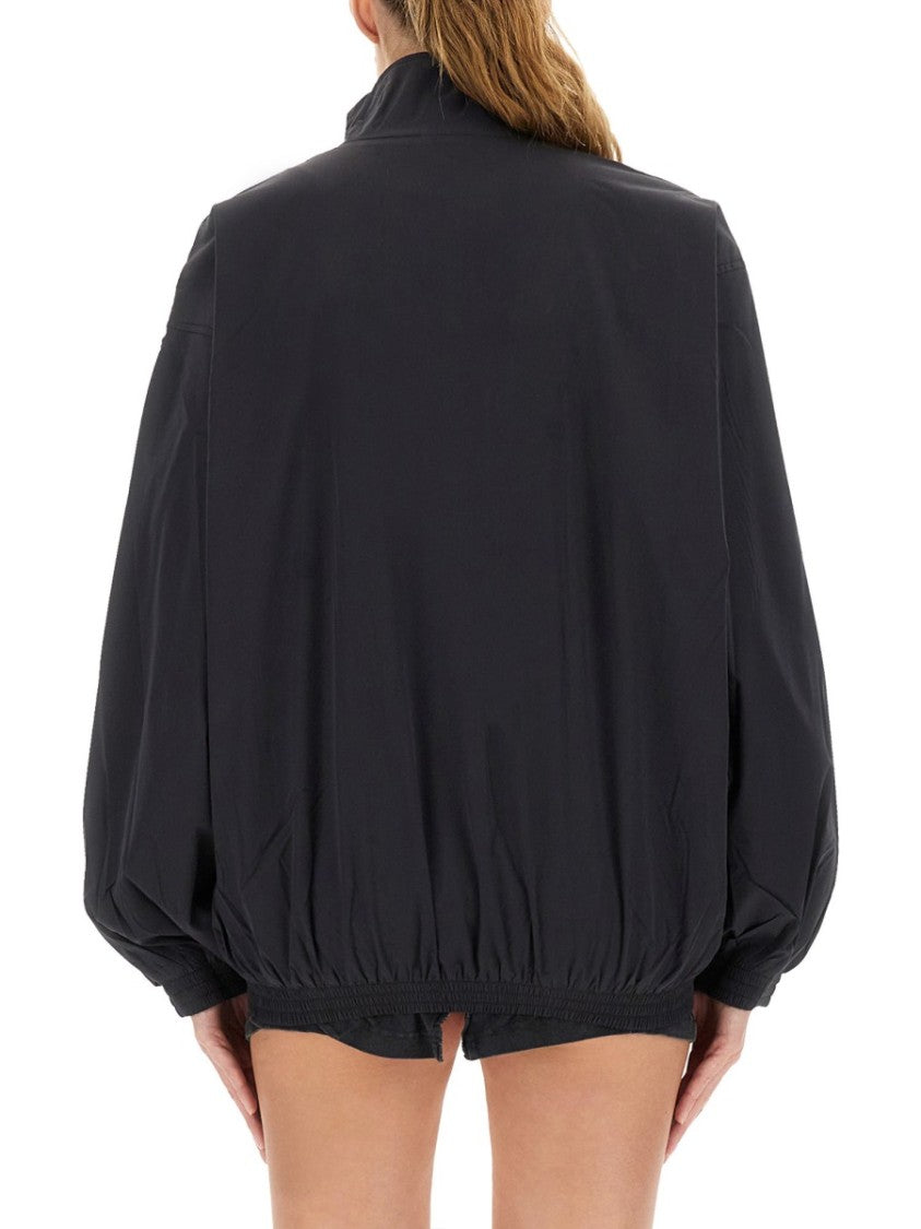 Balenciaga Oversized Jacket With High Collar And Front Zip Closure