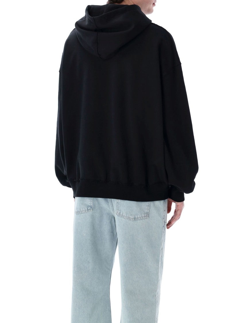 Misbhv Relaxed-Fit Black Hoodie With Graphic Design