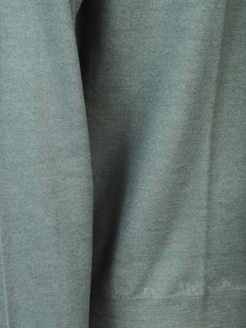 Drumohr Green Virgin Wool Knit Sweater