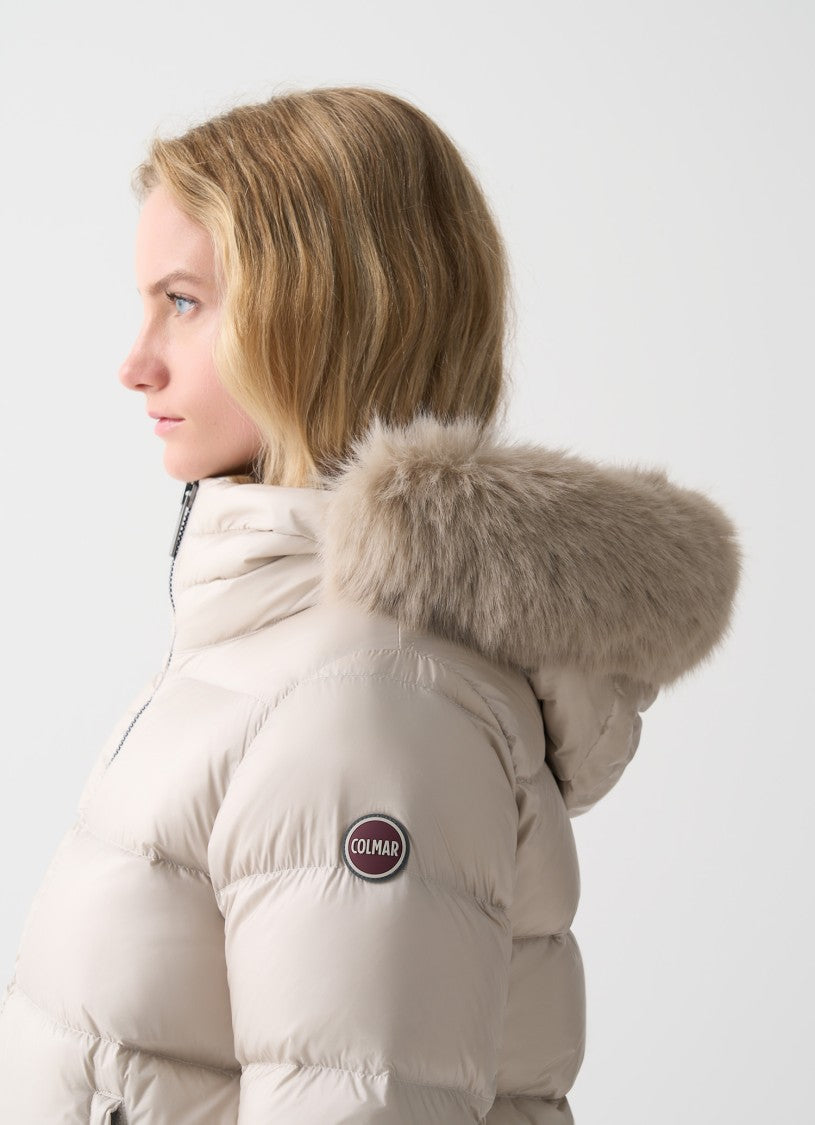 Colmar Originals High-Neck Synthetic-Fur Women's Puffer