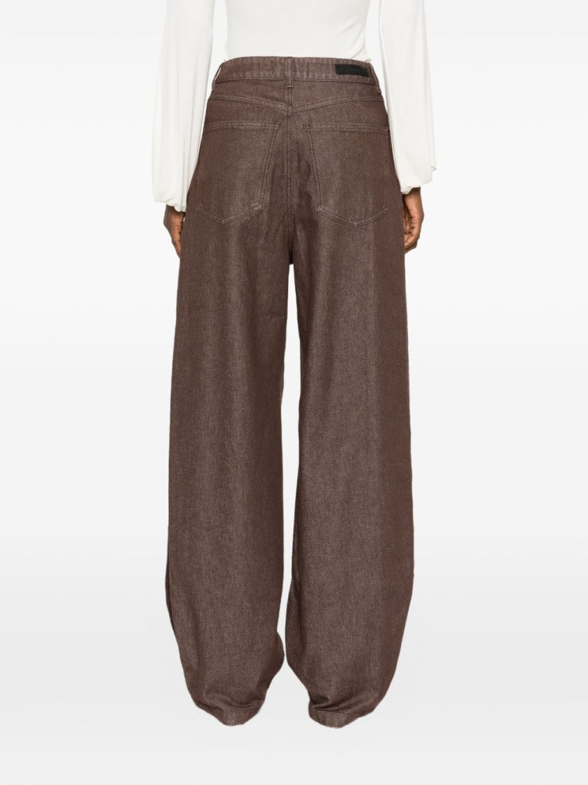 Sportmax Classic Five-Pocket High-Waisted Wide-Leg Jeans