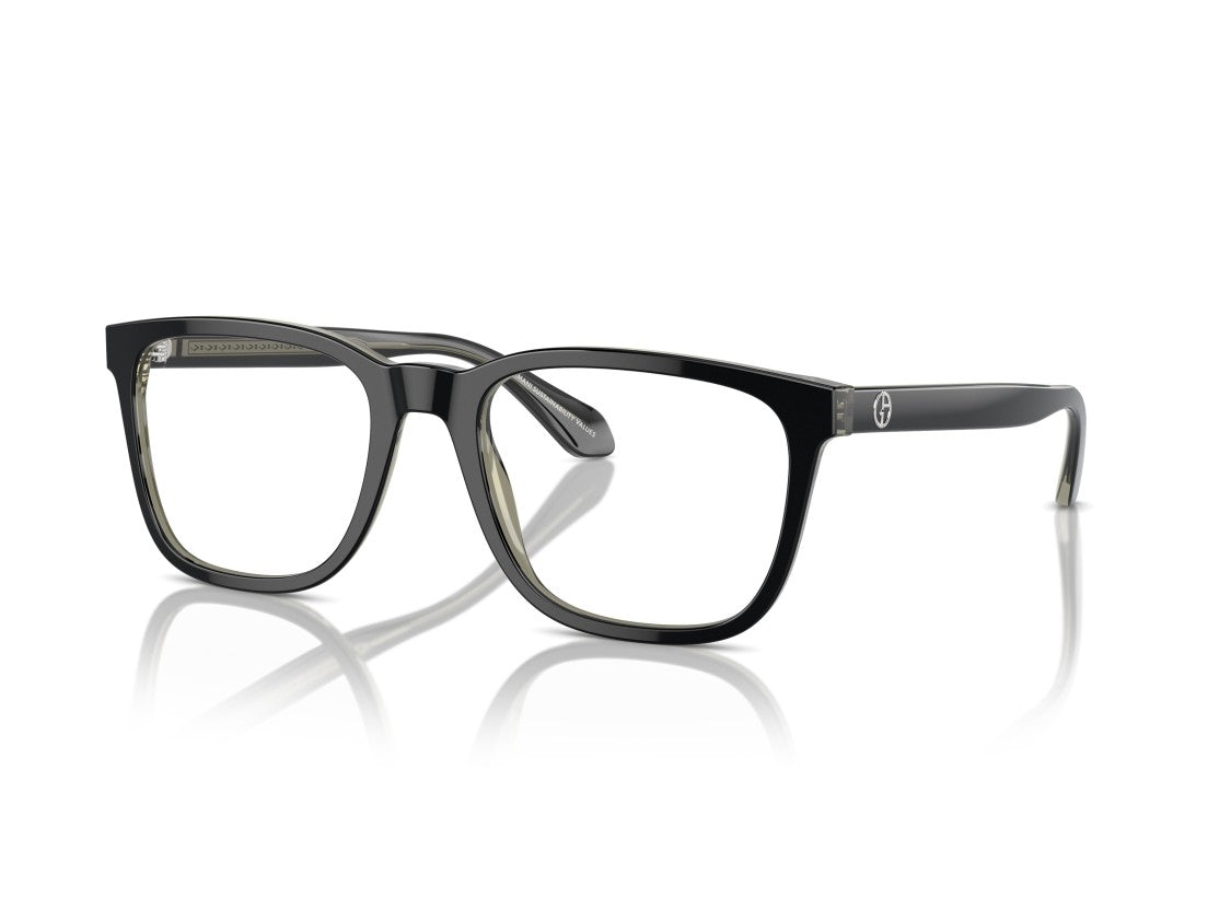 Giorgio Armani Black 0Ar7255 Glossy Acetate Square Eyeglasses