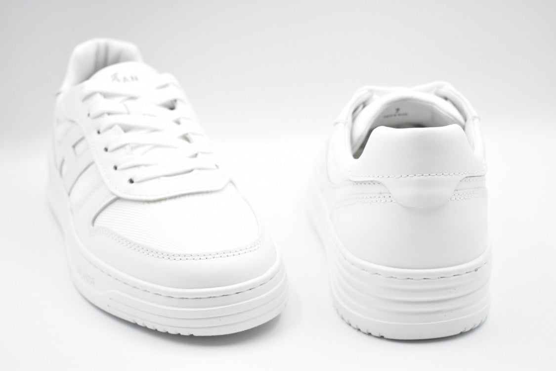 Hogan White Minimalist Laced Sneakers