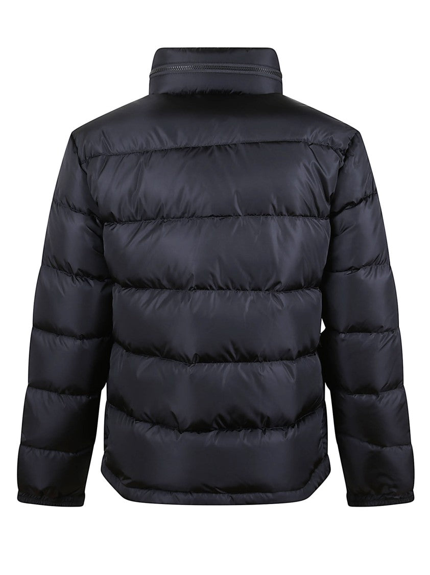 Aspesi Horizontal Quilted Down Jacket With Removable Hood And Zip Pockets