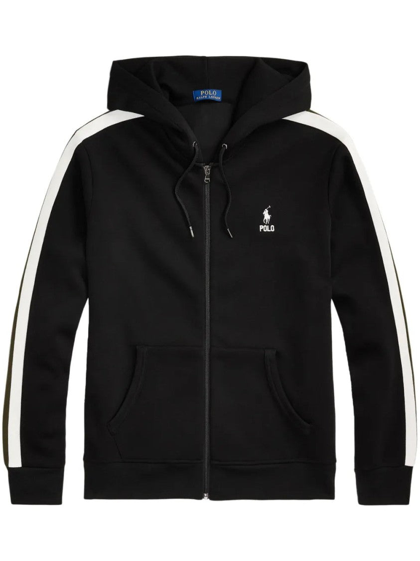 Polo Ralph Lauren Zip-Up Long Sleeve Sweatshirt With Contrasting Stripes