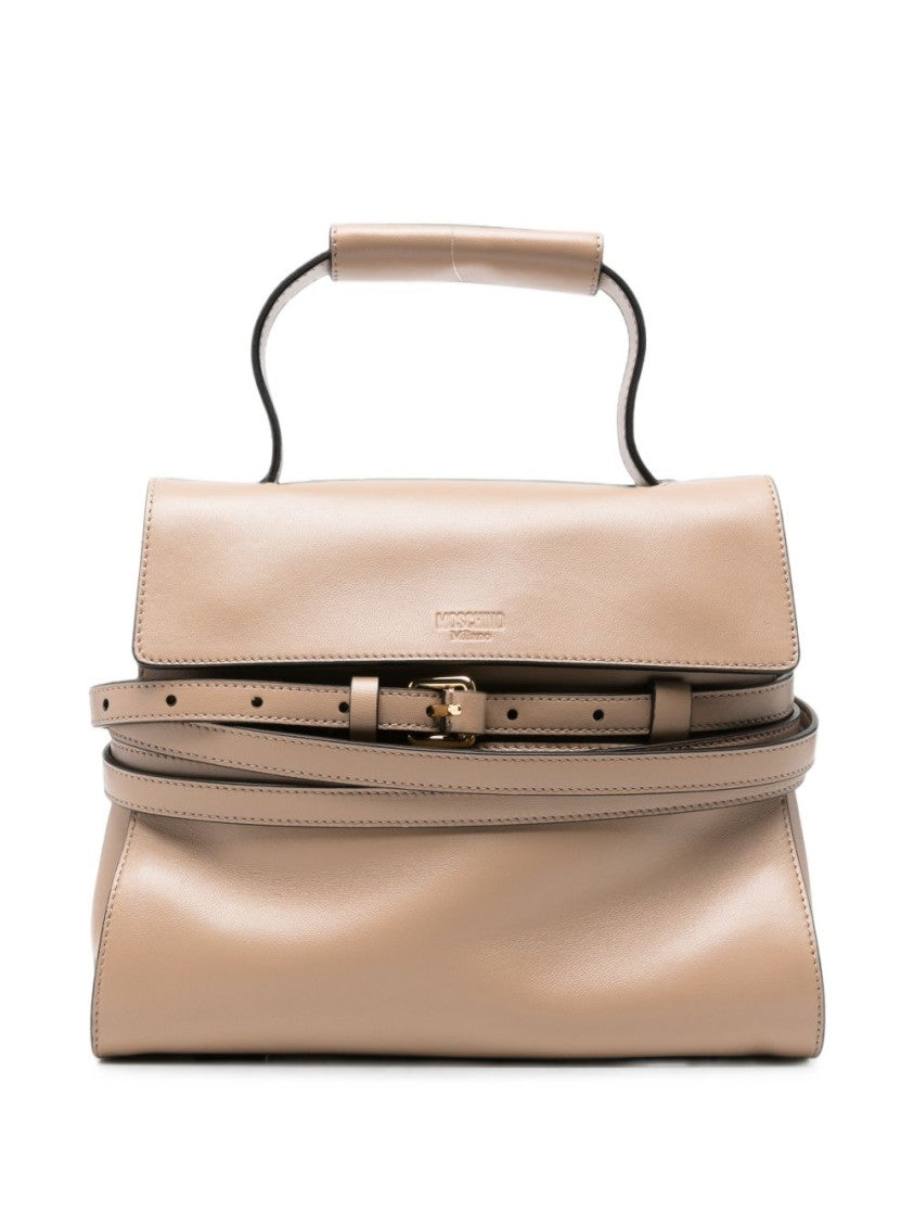 Moschino Structured Handbag With Soft Finish And Adjustable Strap
