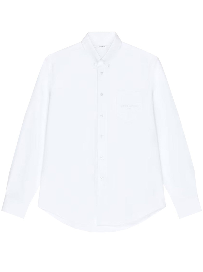 Givenchy Classic Fit Long-Sleeve Jacquard Cotton Shirt