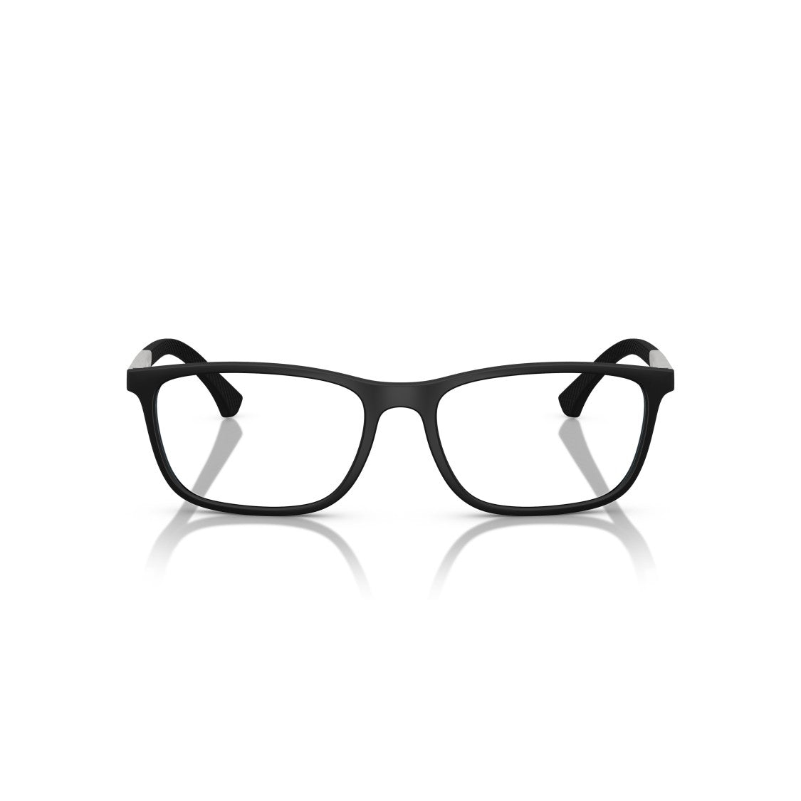 Emporio Armani 0Ea3069 Rectangular Matte Black Eyeglasses With Textured Temple Tips