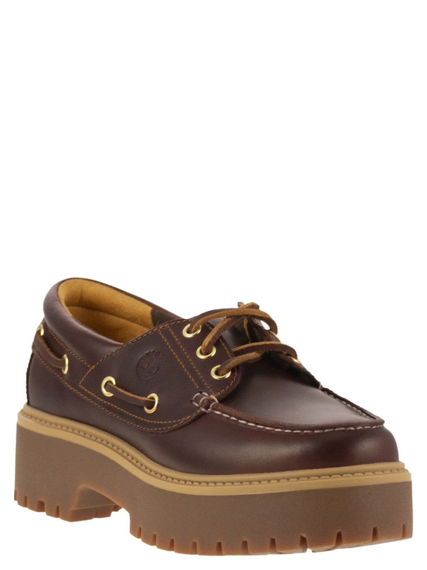 Timberland Platform Boat Shoe With Timberland® Premium Leather And Rebotl™ Lining