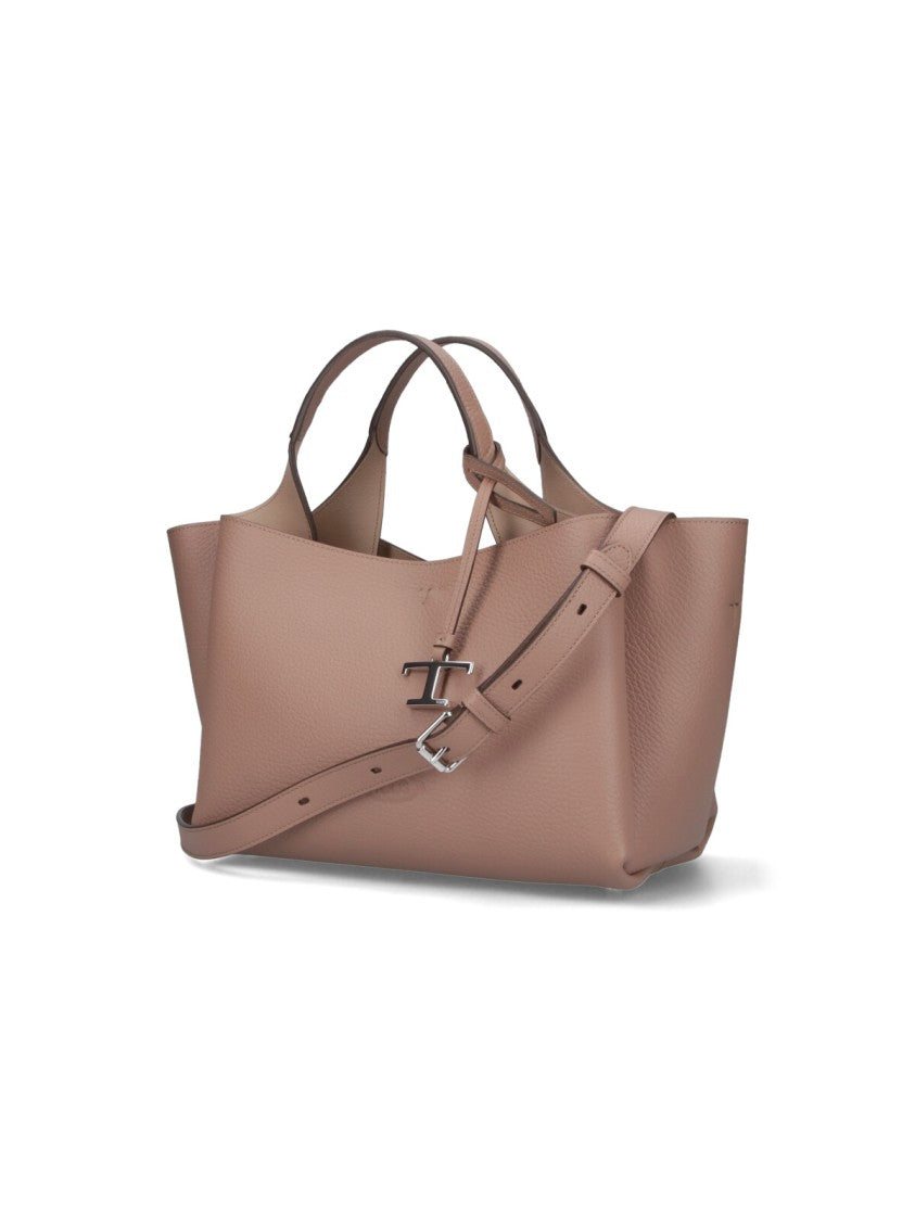 Tod's Mini Beige Leather Tote