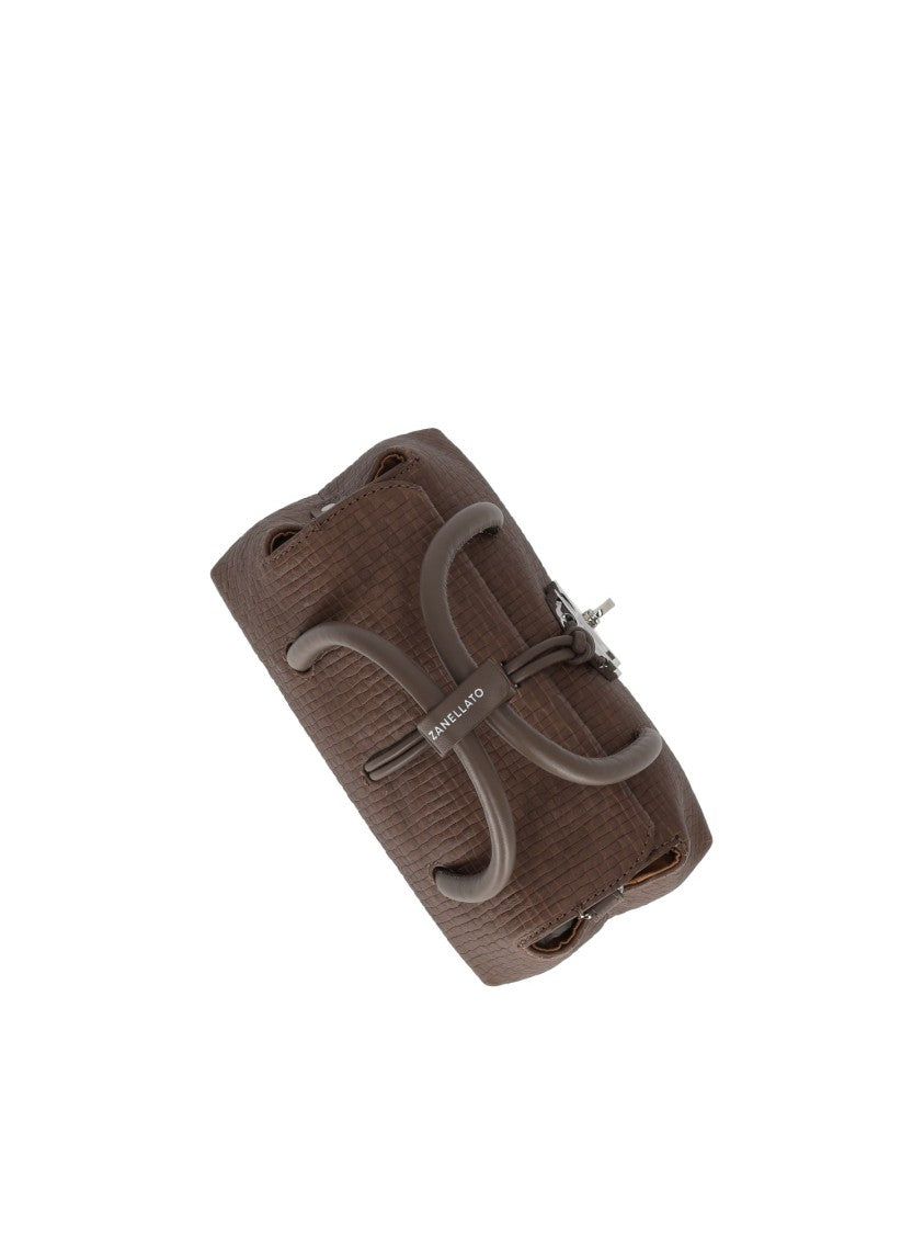 Zanellato Srl Compact Structured Handbag In Textured Leather