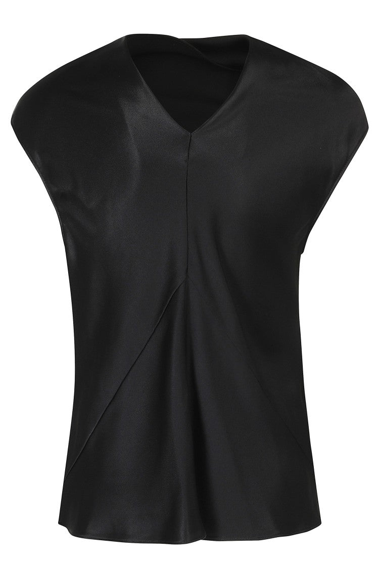 Alberta Ferretti Black Cowl Neck Viscose Top