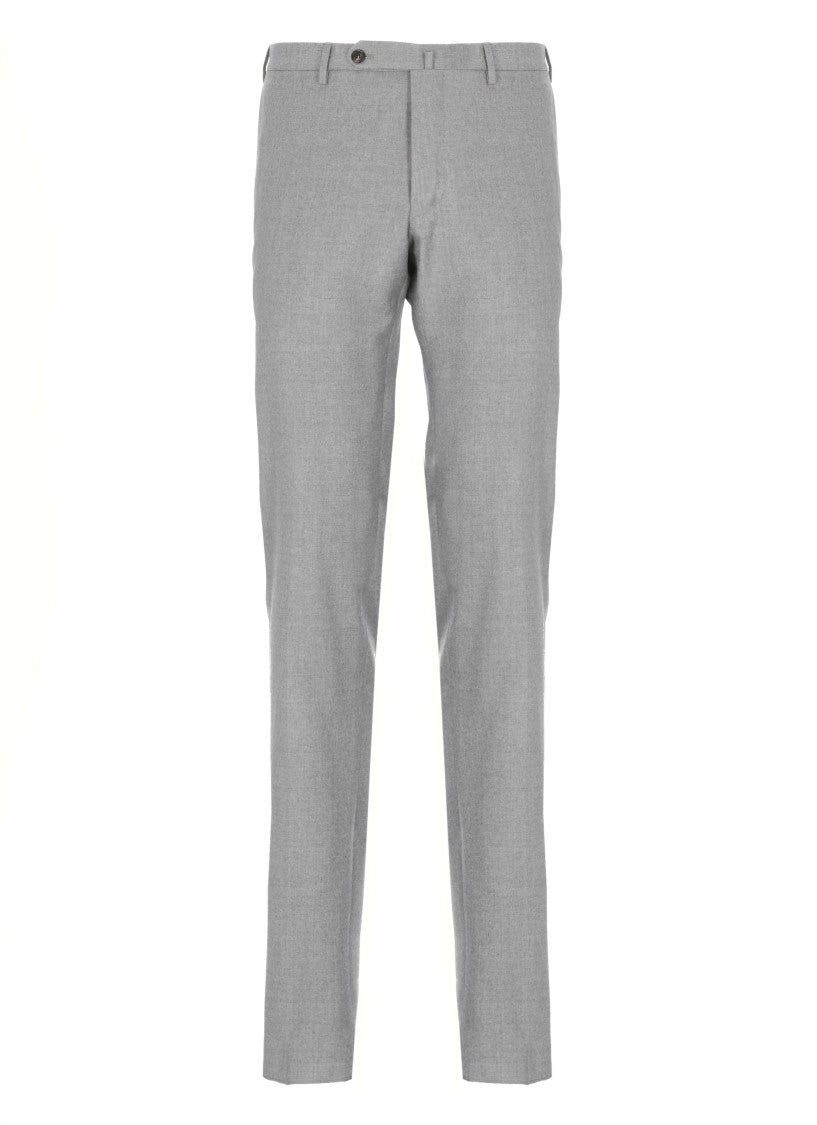 Incotex Tailored Wool And Cotton Blend Pants With Buttoned Details