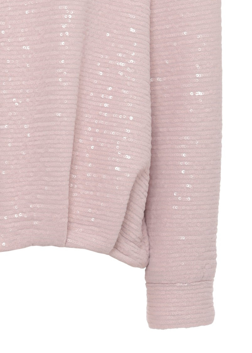 Herno Pink Sequin Crewneck Jacket