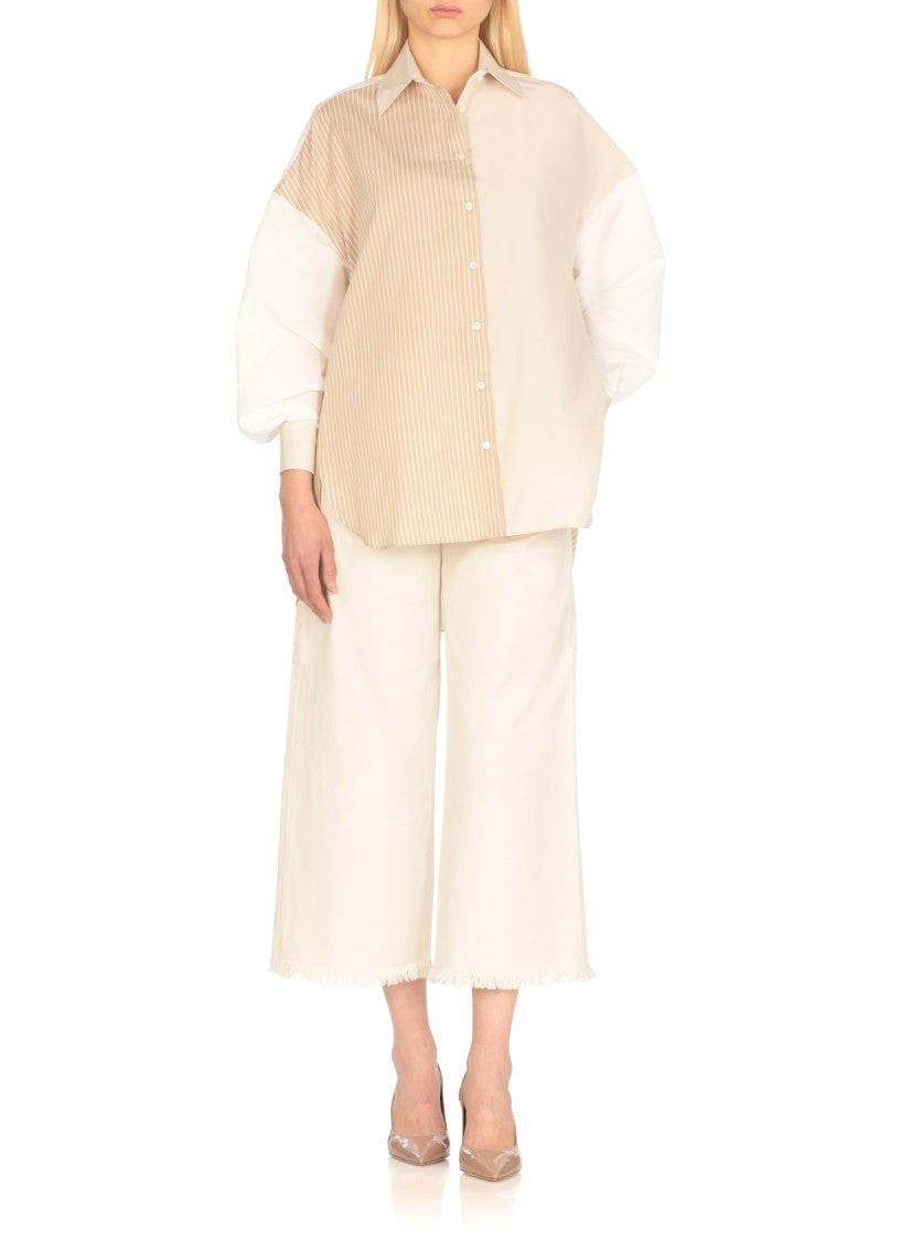 Antonelli Beige Cotton And Silk Shirt