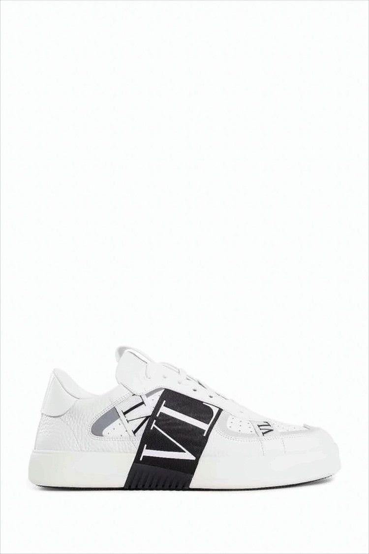 Valentino Textured Cowhide Leather Low-Top Sneakers