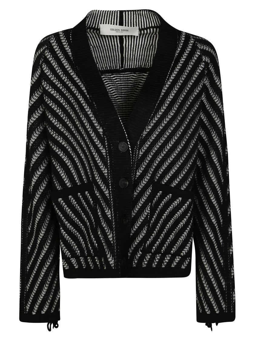 Golden Goose Cropped Striped Cardigan