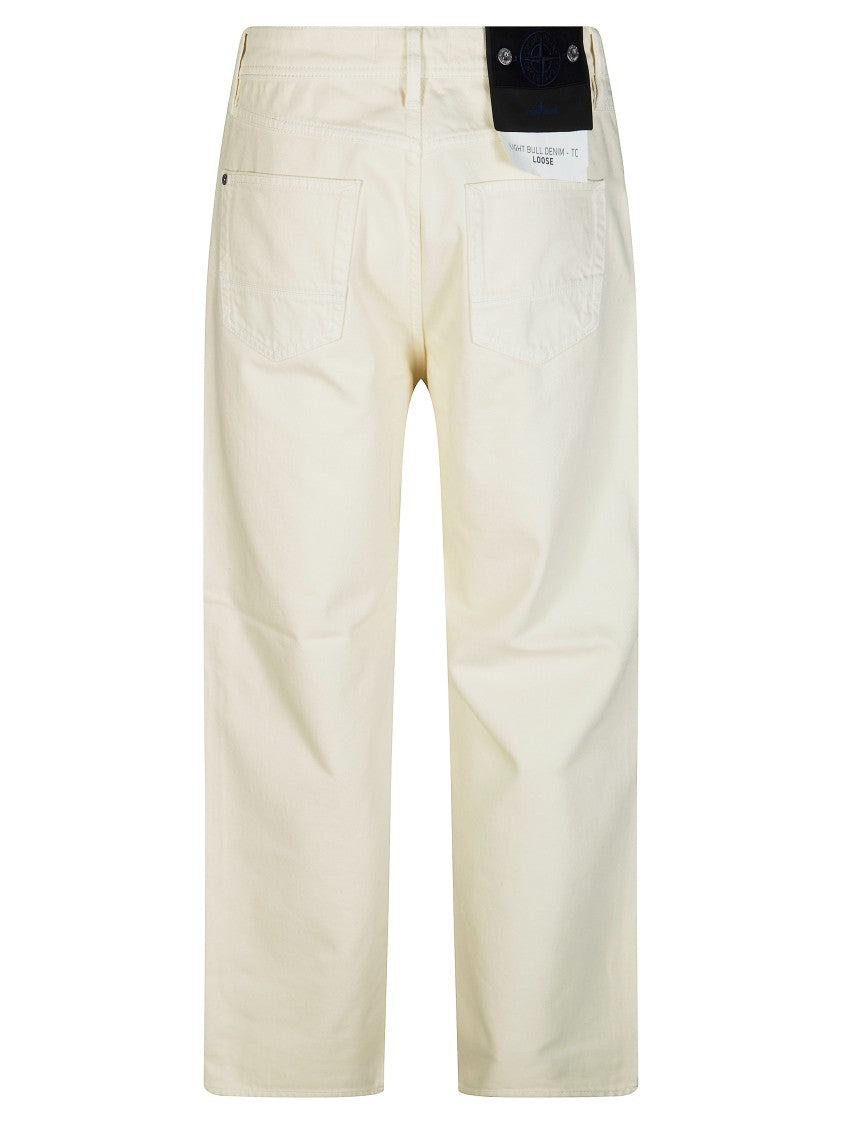 Stone Island Light Neutral Loose Fit Trousers