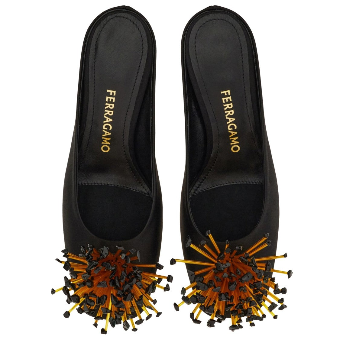 Salvatore Ferragamo Fabric Sculpted Heel Pumps