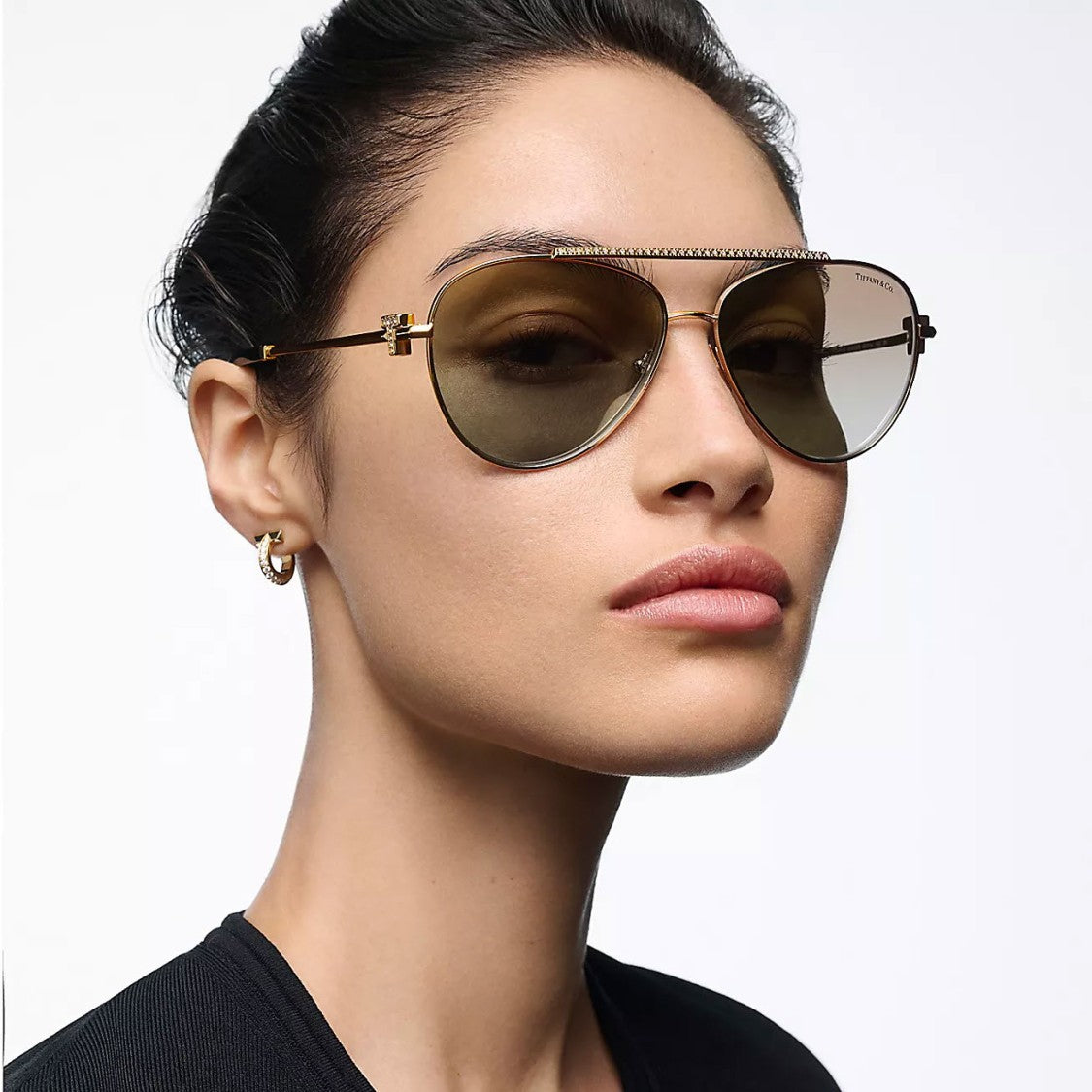 Tiffany & Co. Pilot Sunglasses In Pale Gold
