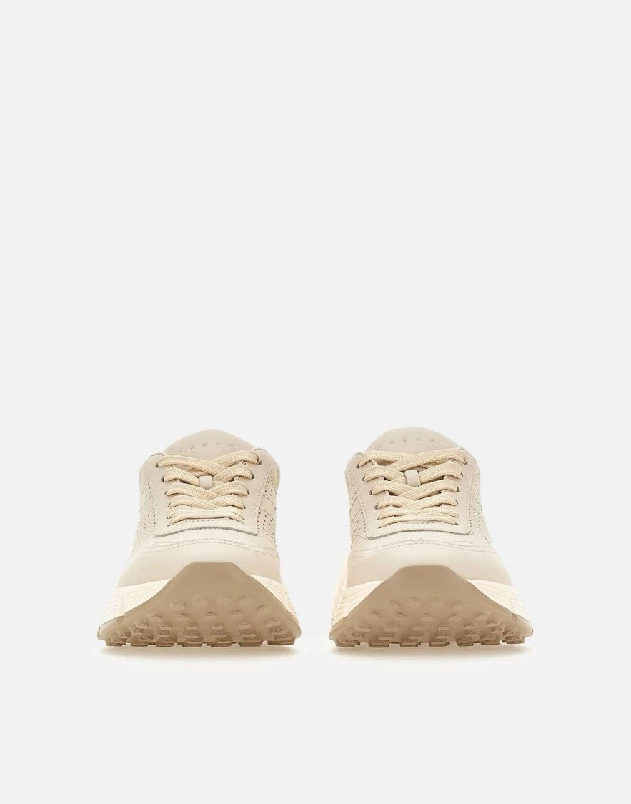 Hogan Perforated Creamy Beige Sneakers