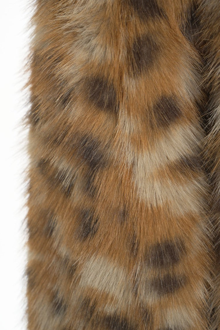 Munthe Teddy Jacket With Animal Print And Double-Breasted Closure